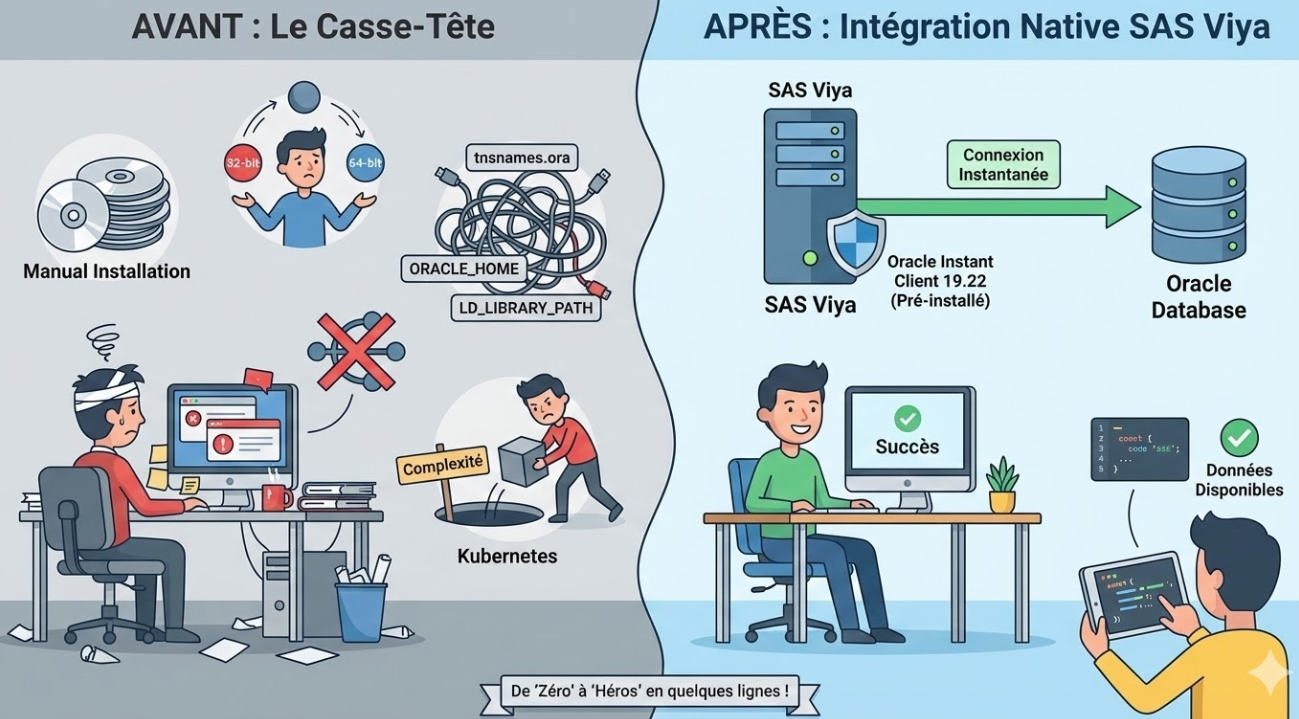 Fini l'enfer d'Oracle : Connectez SAS Viya en 30 secondes chrono ! (Sans client, sans config) - 